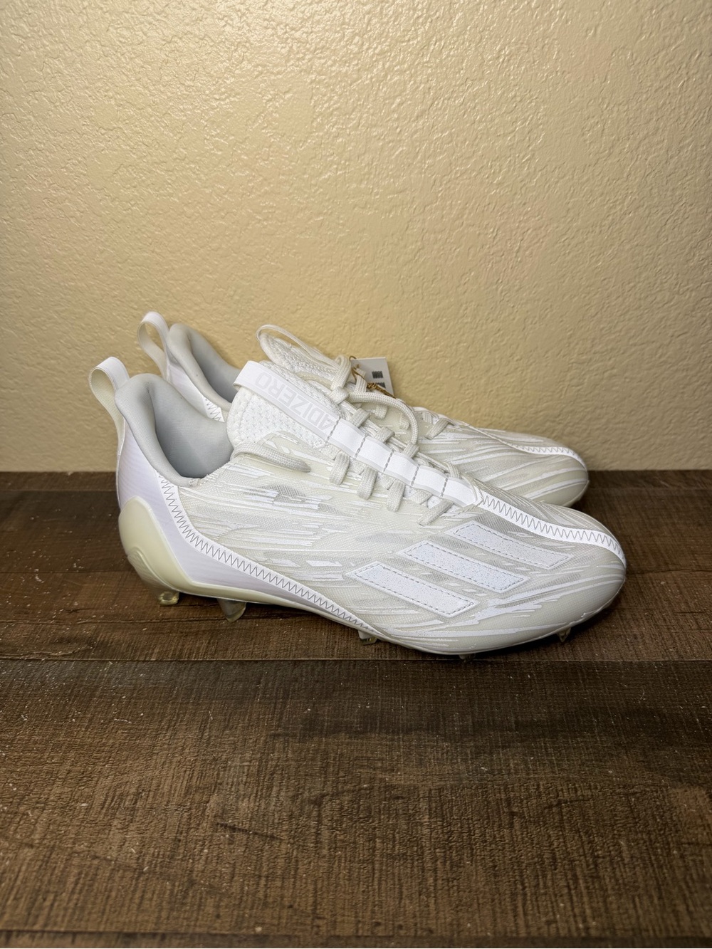 Adidas Adizero Football Cleats “Triple White” 
- Size 7 Men.